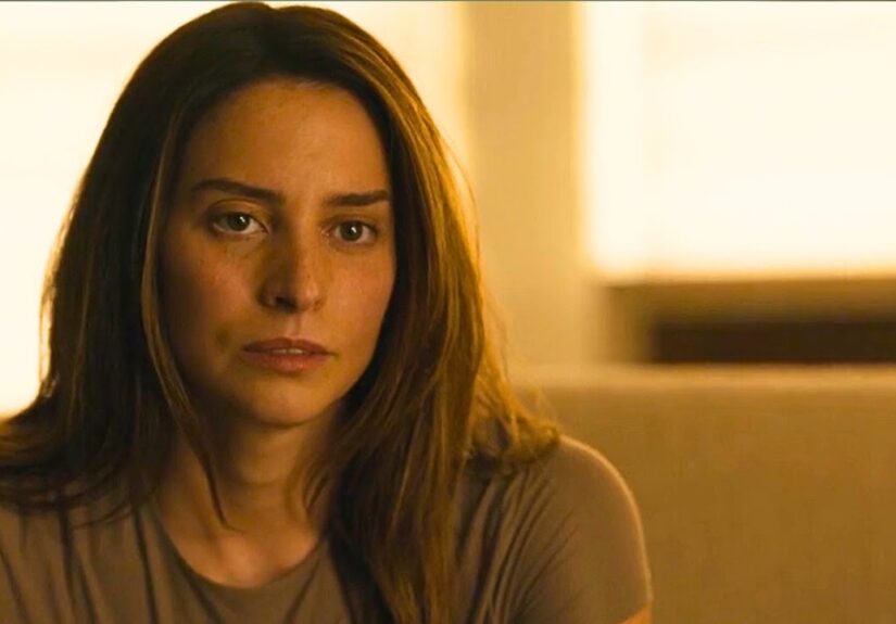 Close-up portrait of Genesis Rodriguez as Josephina Carrillo looking contemplative in Special Ops: Lioness.