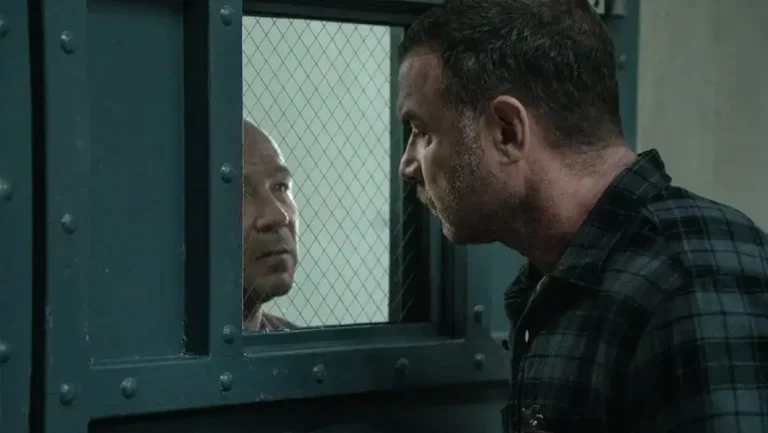 Liev Schreiber and Stephen Graham in a scene from the upcoming Apple TV+ psychological crime thriller series Nocturne.