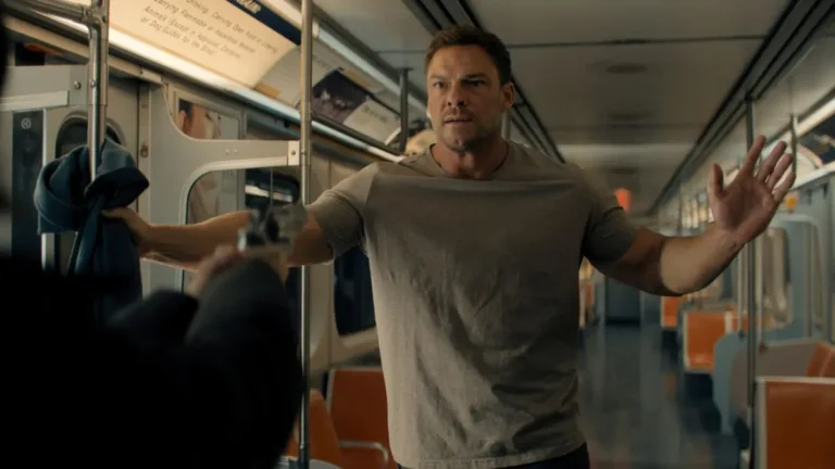 Alan Ritchson portraying Jack Reacher in the action thriller series Reacher on Prime Video