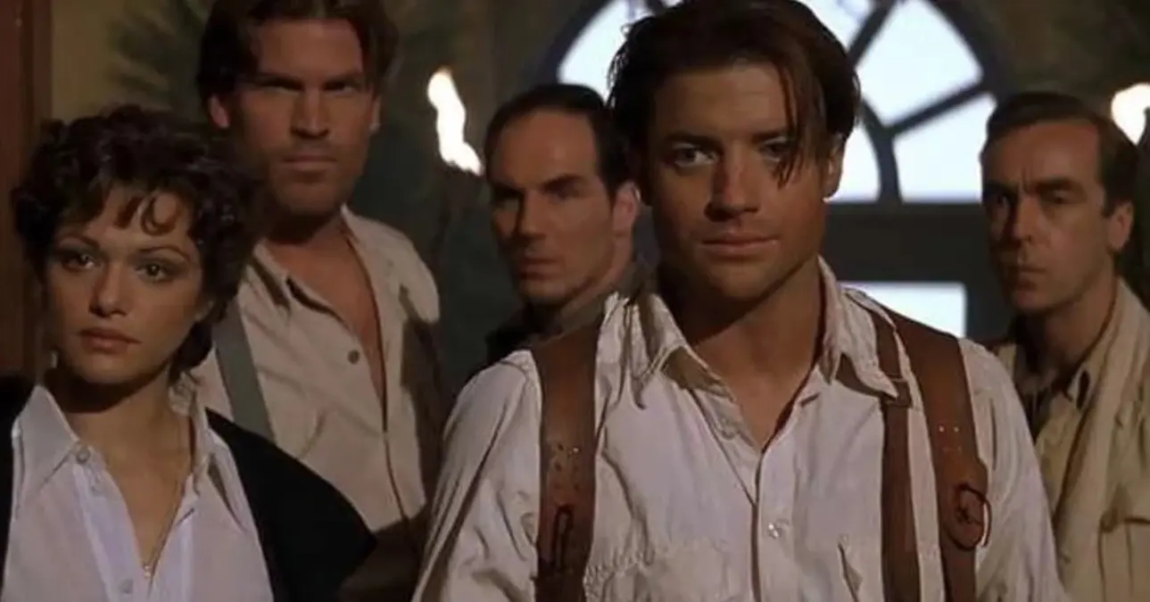 Brendan Fraser portraying the adventurer Rick O'Connell in the 1999 action film The Mummy