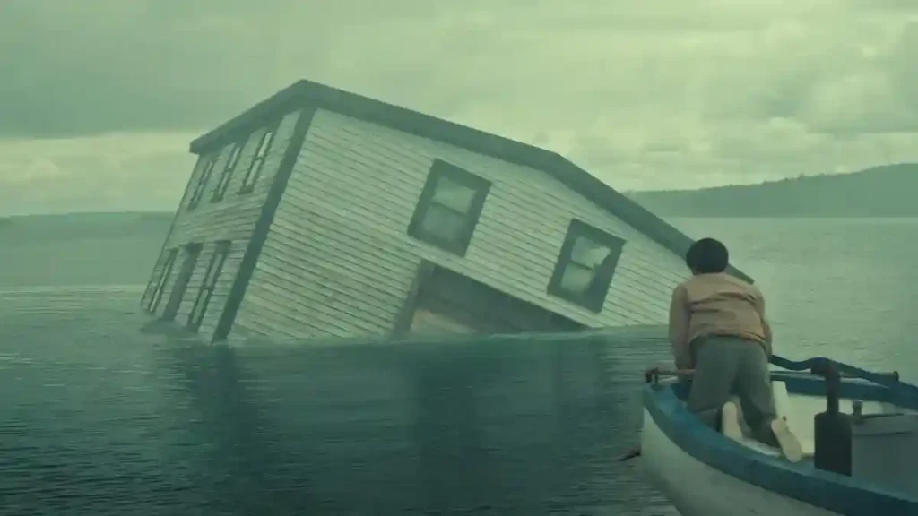 A scene from the Netflix thriller mini-series Below (2026)