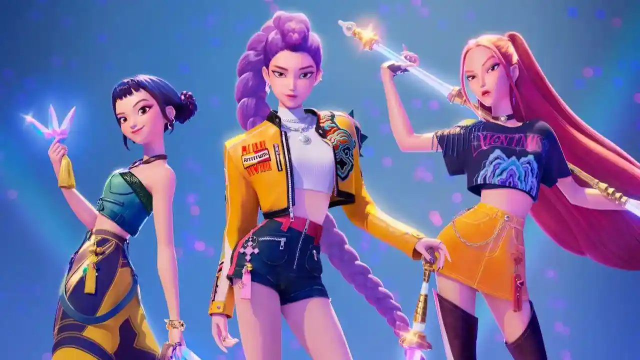 K-pop demon-slaying trio Huntr/x from the animated movie KPop Demon Hunters