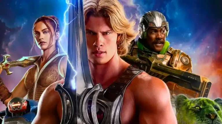 A promotional poster for the live-action fantasy film Masters of the Universe (2026)