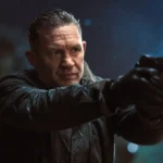 Tom Hardy appears as Harry Da Souza in the Paramount+ crime drama series MobLand.