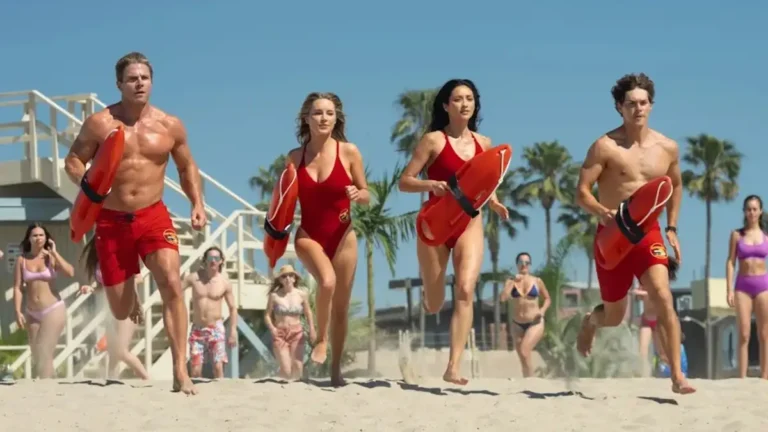The cast running on the beach in the upcoming Baywatch television series reboot on Fox.