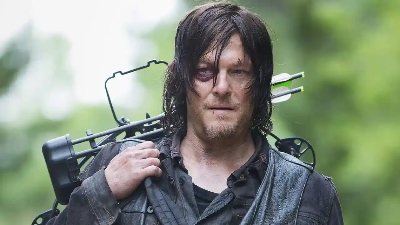 Norman Reedus portraying the character Daryl Dixon from the television series The Walking Dead